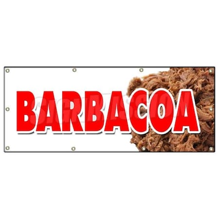 Signmission BARBACOA BANNER SIGN caribbean mexico mexican pork beef goat barbecue B-96 Barbacoa